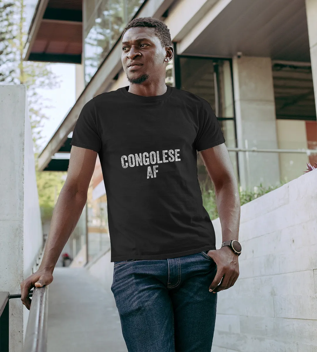 1sttheworld T-Shirt - Country Funny Congo Brazzaville T-Shirt Black A35