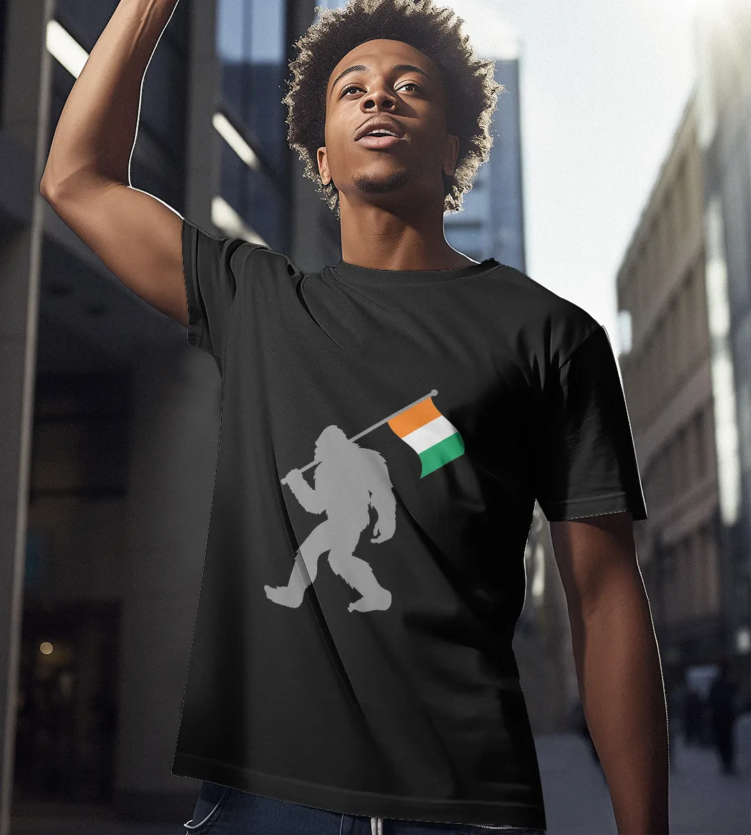 1sttheworld T-Shirt - Côte D’ivoire Or Ivory Coast Flag T-Shirt Black A35