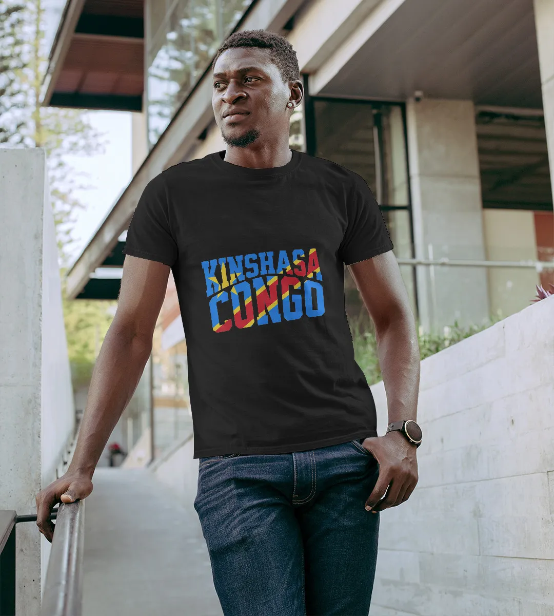 1sttheworld T-Shirt - Drc Congo Pride Of Africa Kinshasa T-Shirt Black A35