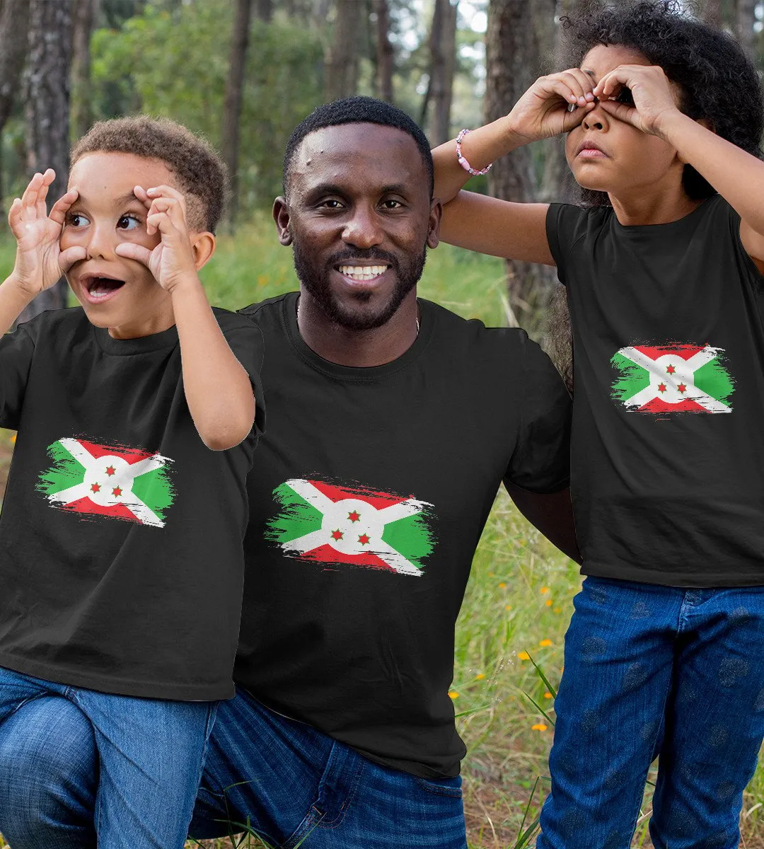 1sttheworld T-Shirt - Flag Symbol  I love Burundi T-Shirt Black A35