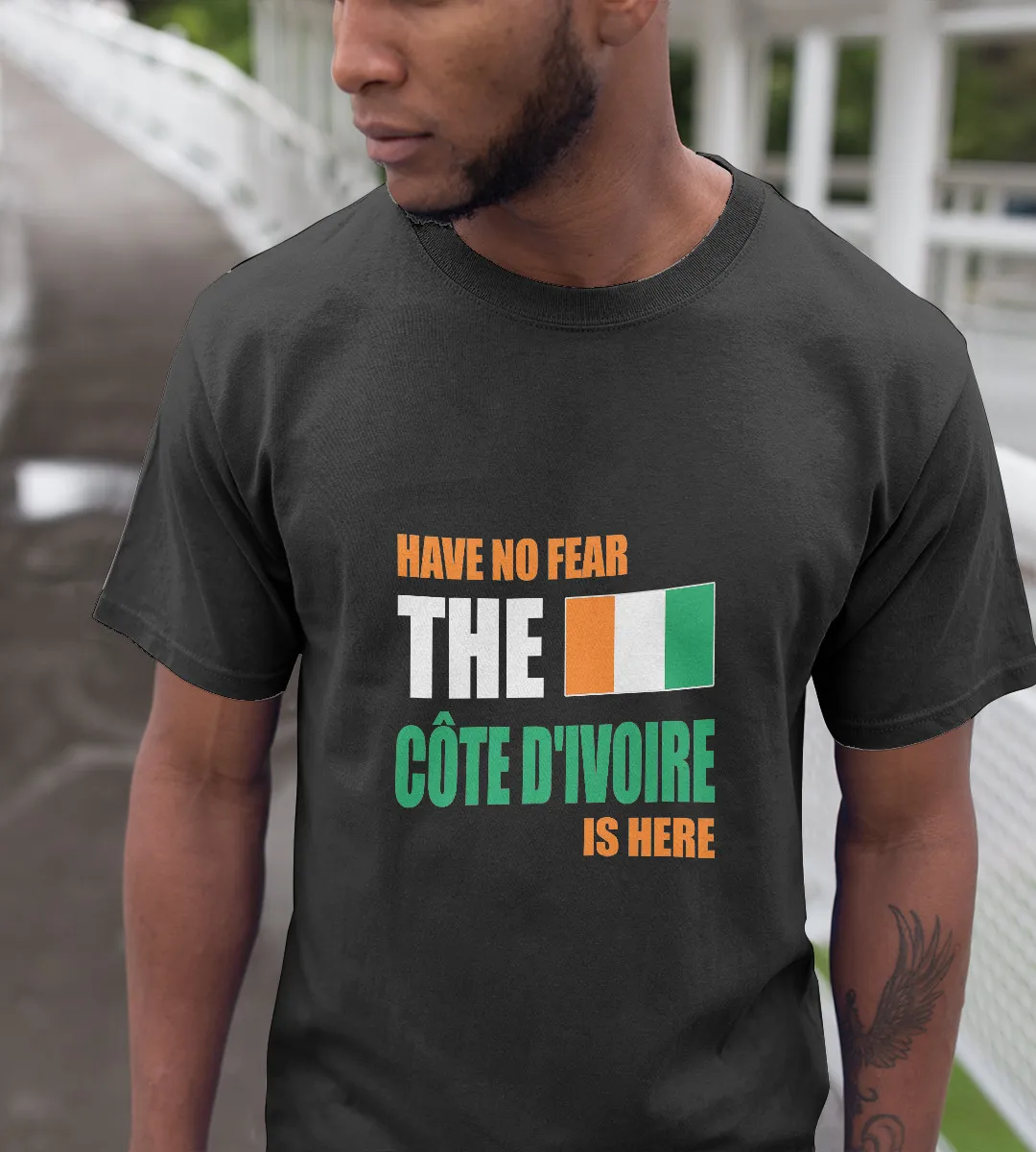 1sttheworld T-Shirt - Have No Fear The Cote D'Ivoire Is Here T-Shirt Black A35