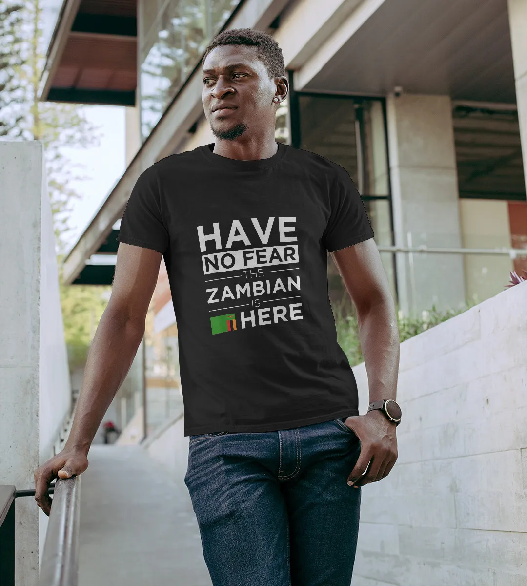 1sttheworld T-Shirt - Have No Fear The Zambian is here Pride African T-Shirt Black A35