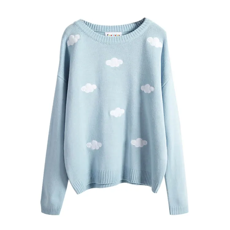 3 COLORS KOREAN CLOUDS KNIT SWEATER BY21188