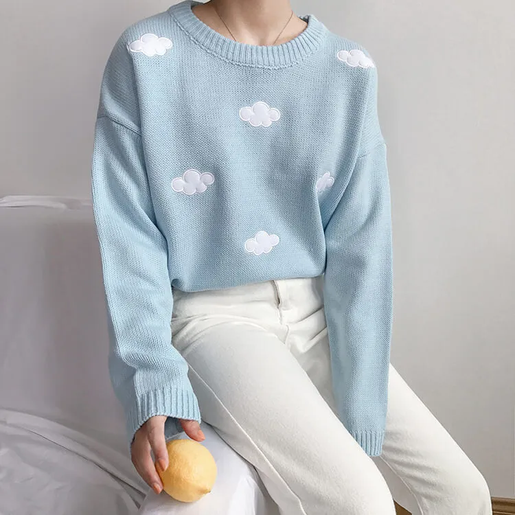 3 COLORS KOREAN CLOUDS KNIT SWEATER BY21188