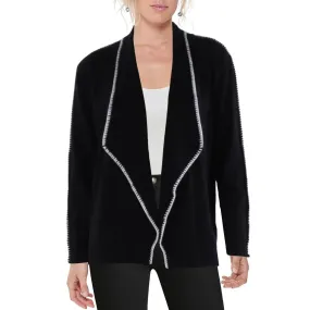 Aaeda Womens Whipstitch Open Front Cardigan Sweater