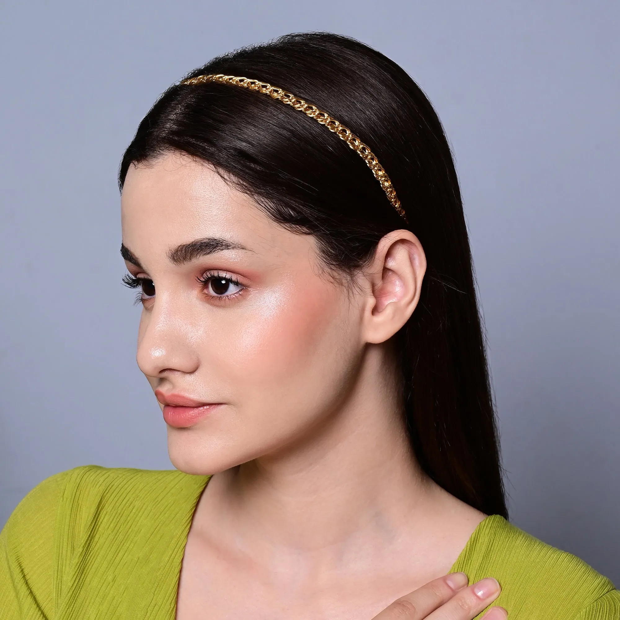 Accessorize London Blue Metal Hair Chain Headband