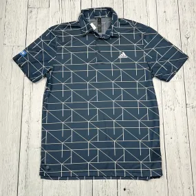 Adidas blue patterned golf shirt - His M