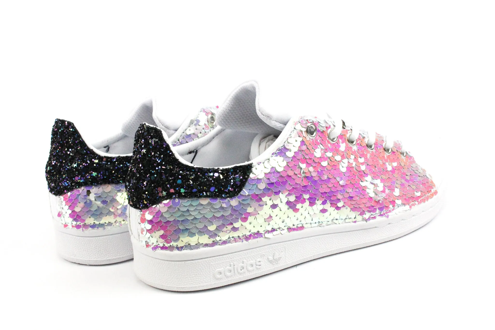 Adidas Stan Smith Paillettes Multicolor & Black Iris Glitter