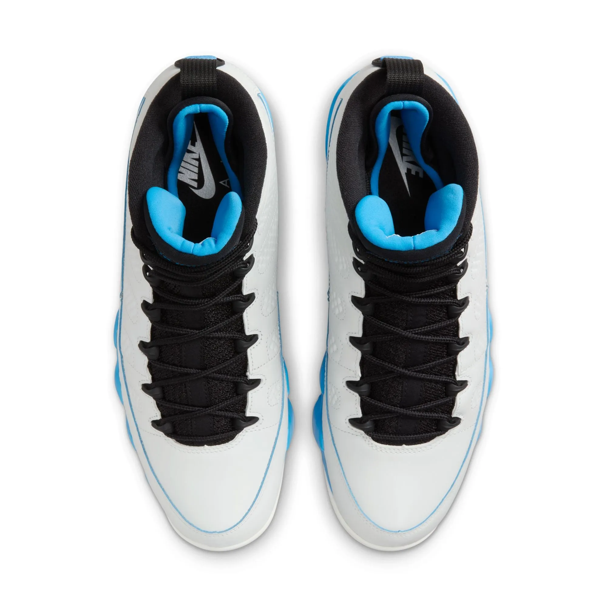 AIR JORDAN 9 RETRO GS - SUMMIT WHITE/BLACK-DK POWDER BLUE