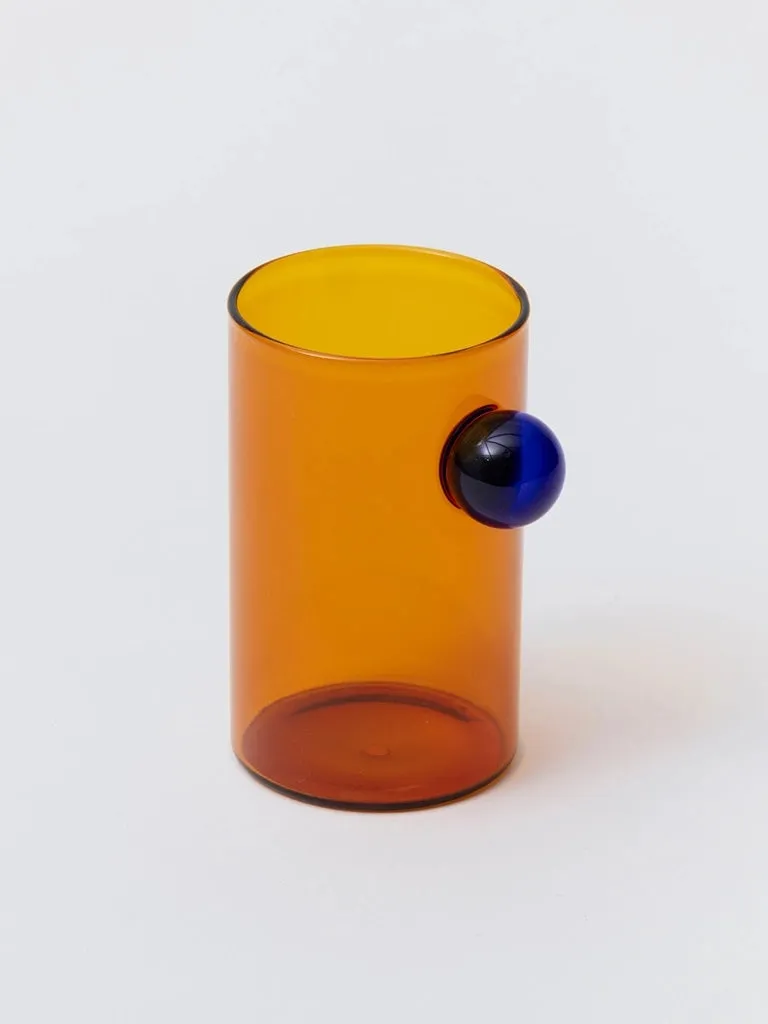 Amber & Cobalt Bubble Glass