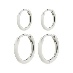 Ariella Silver Plated Hoop Set