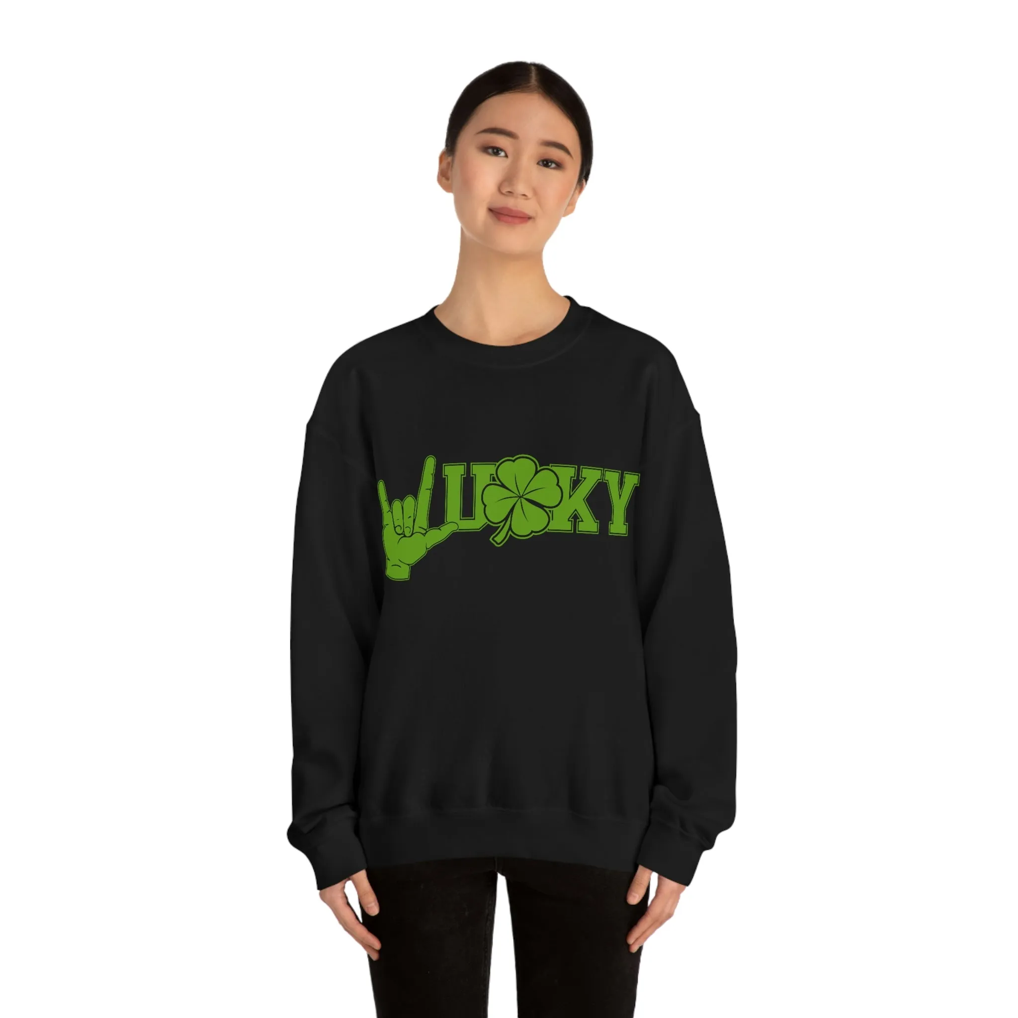 ASL Lucky Clover Unisex Crewneck Sweatshirt