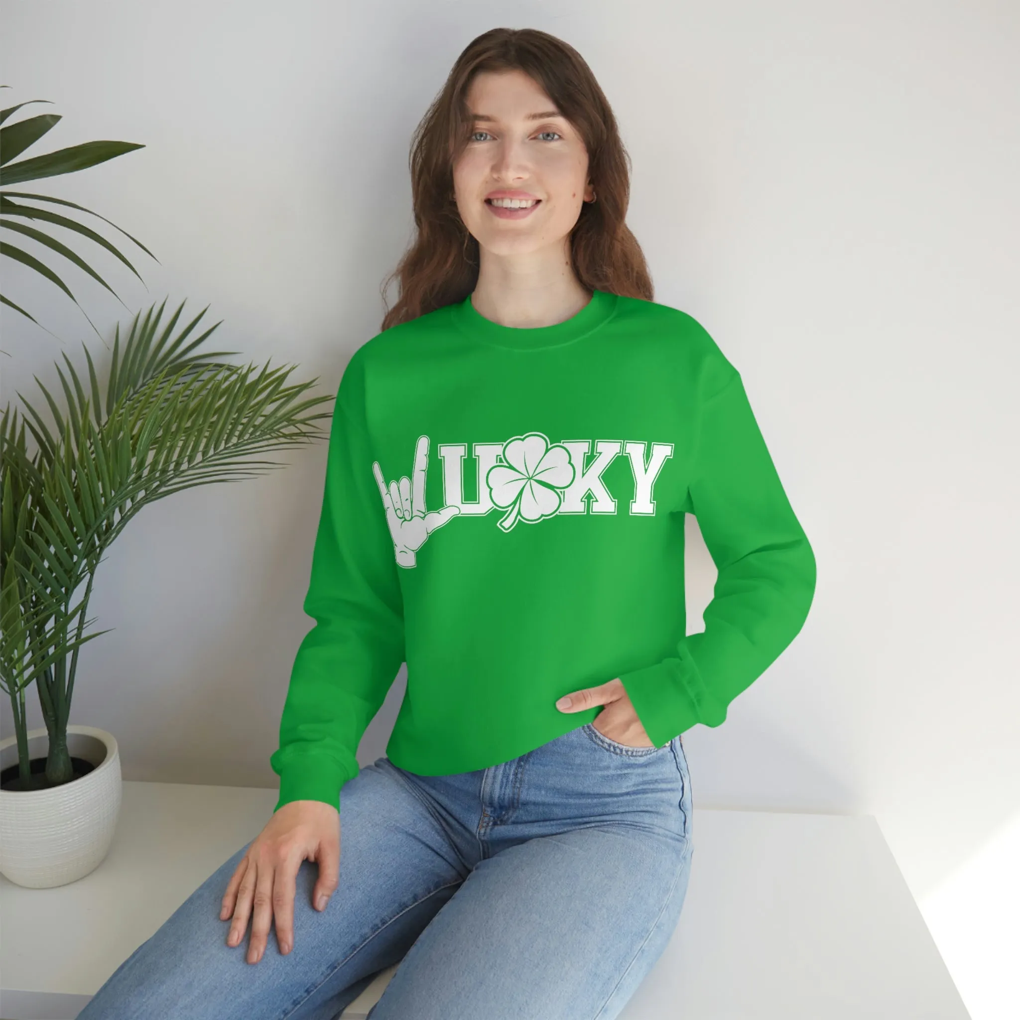 ASL Lucky Clover Unisex Crewneck Sweatshirt