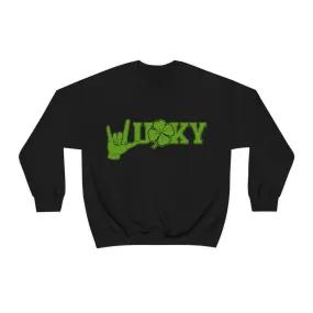 ASL Lucky Clover Unisex Crewneck Sweatshirt