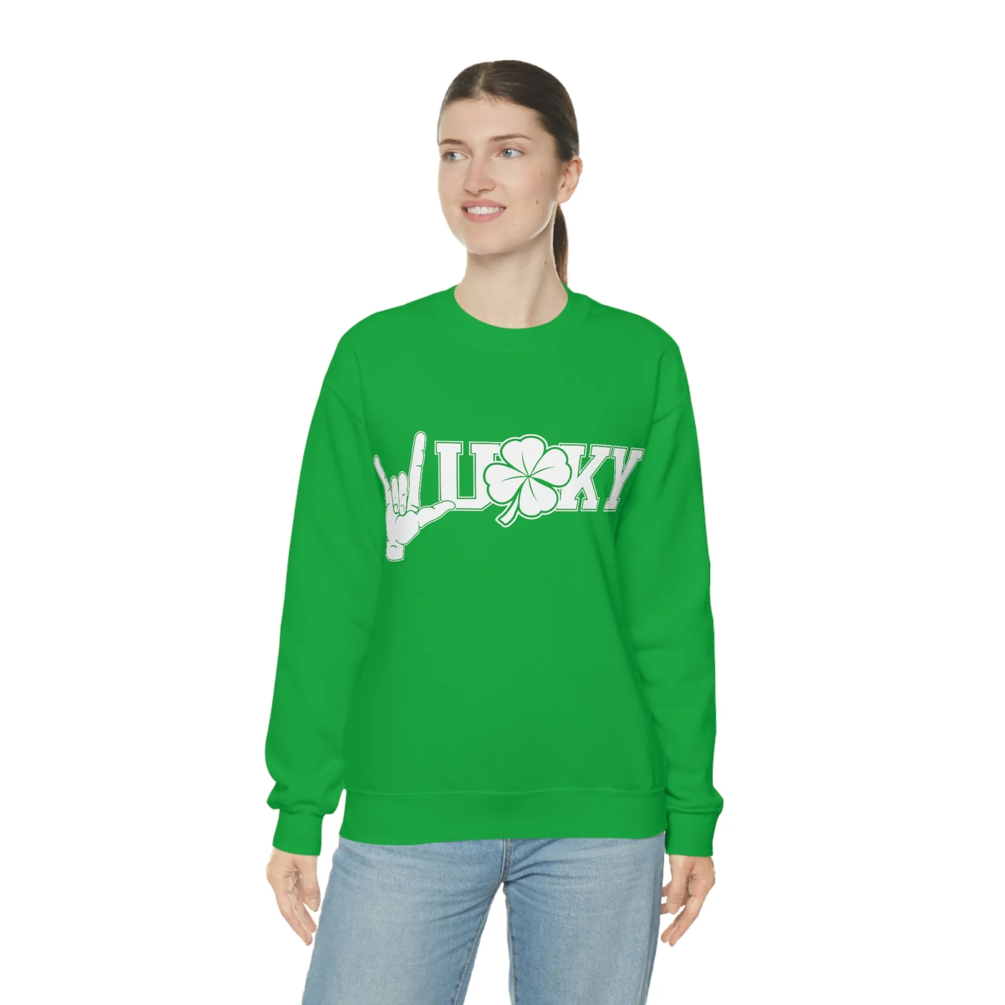 ASL Lucky Clover Unisex Crewneck Sweatshirt