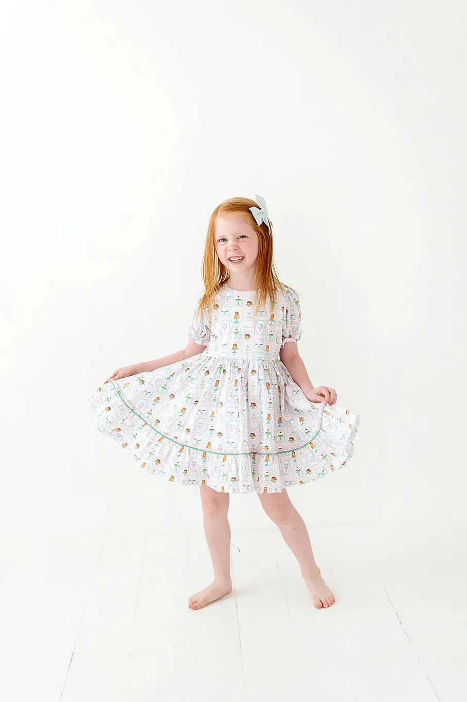 Aura Poplin Dress in Let Them Eat Cake