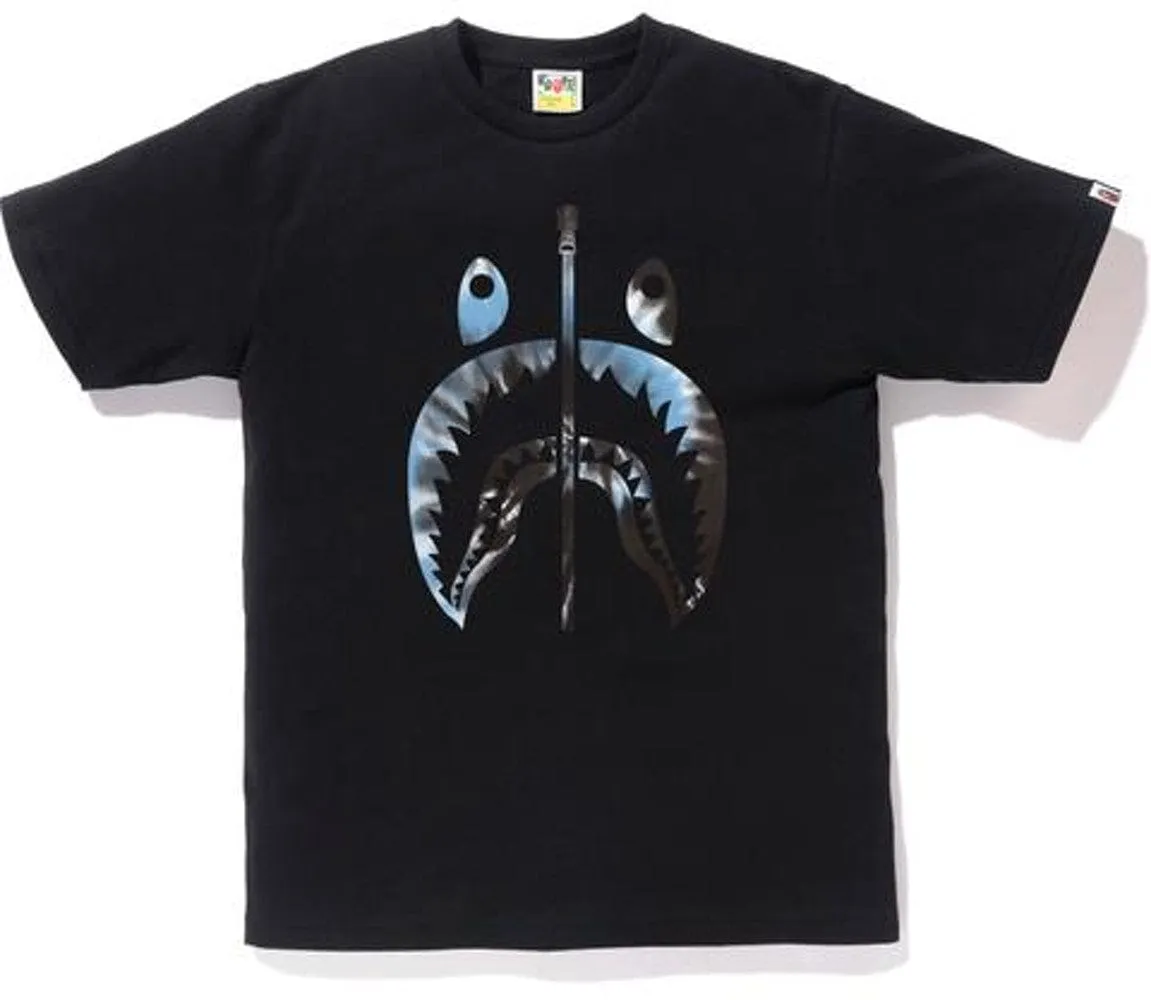 BAPE TIE DYE SHARK TEE BLACK/BLUE