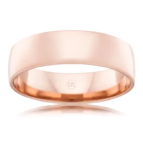 Barrel 6mm - 9ct Rose Gold