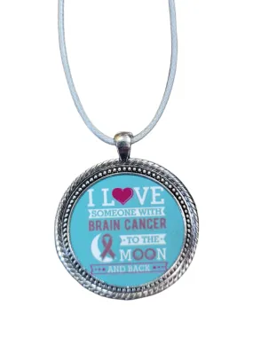 Brain Cancer Awareness Pendant Necklace - Go Gray Charity Necklace