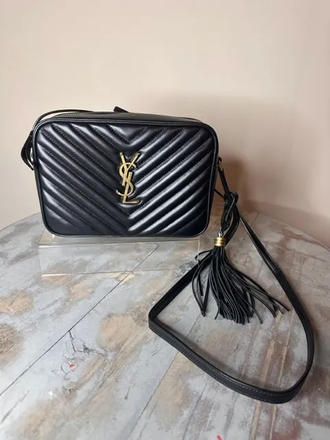 Brand New Saint Laurent Lou Camera Bag Black Gold Hardware