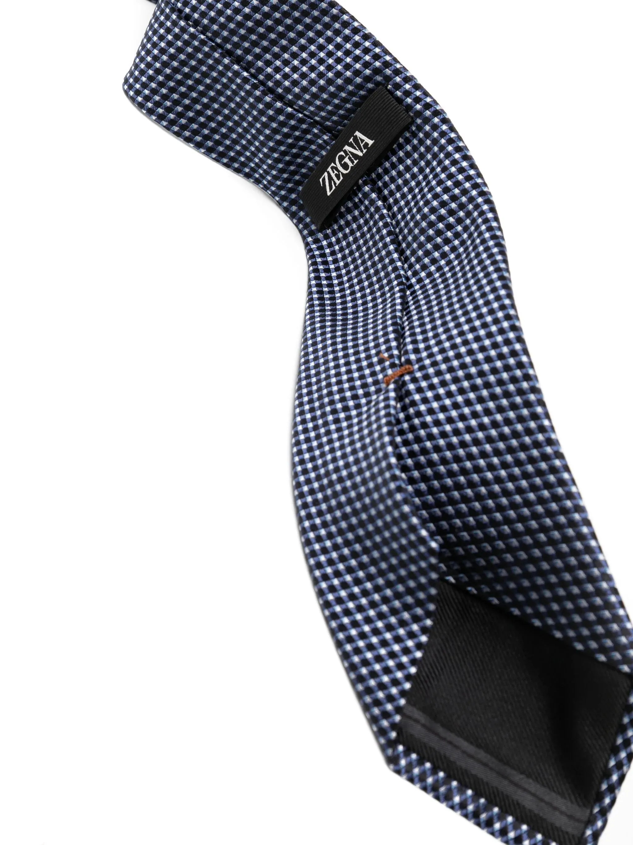 Check Patterned-Jacquard Silk Tie