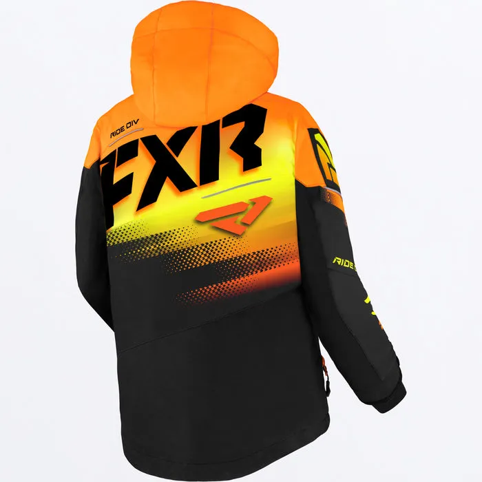 FXR Youth Boost Jacket Black/Orange Hi-Vis Fade