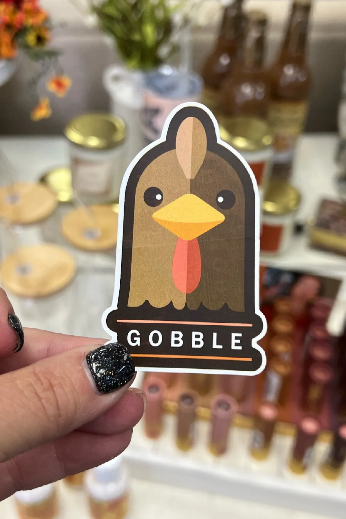 Gobble Turkey Sticker