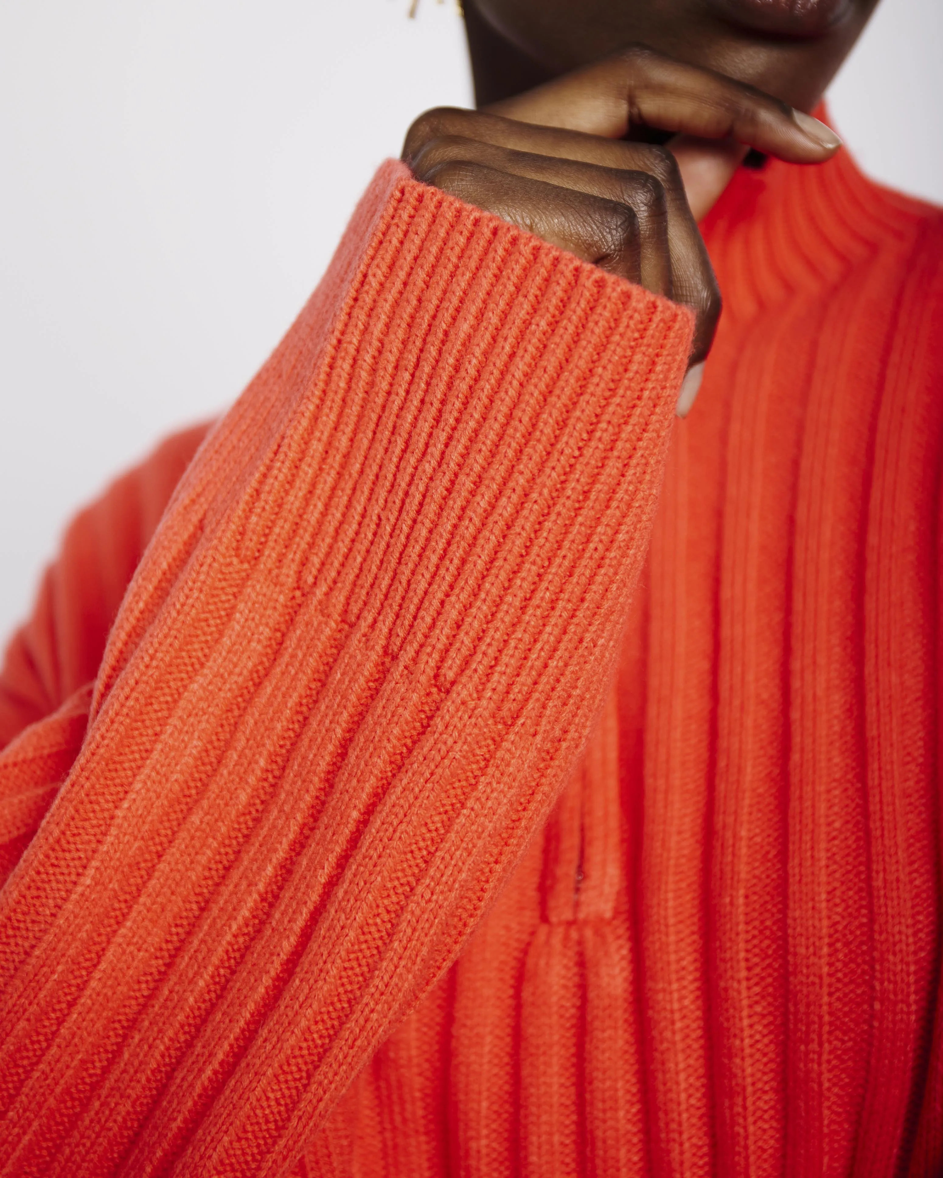 Half Zip Jumper in Coral