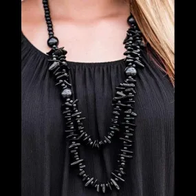 Hey BAY BAY Black Statement Necklace