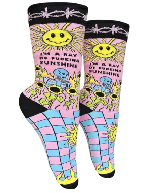 I'm A Ray Of Fucking Sunshine - Women's Crew Socks