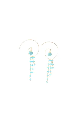 Jessica Hoop Earring in Chalcedony