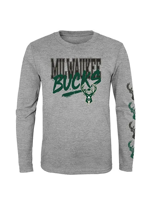 Juvenile Outerstuff Get Busy Milwaukee Bucks Long Sleeve T-Shirt