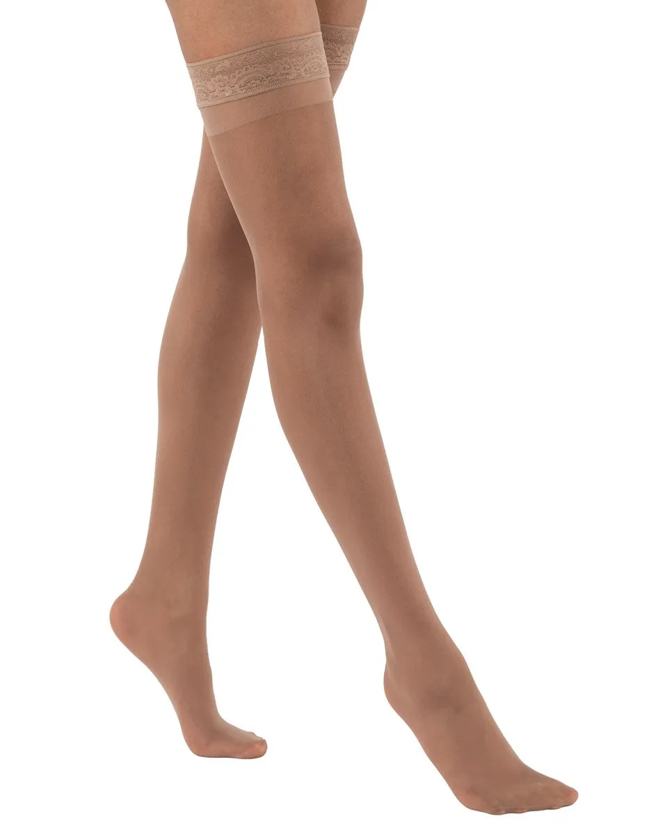 Juzo Naturally Sheer Thigh Highs 30-40 mmHg Closed Toe