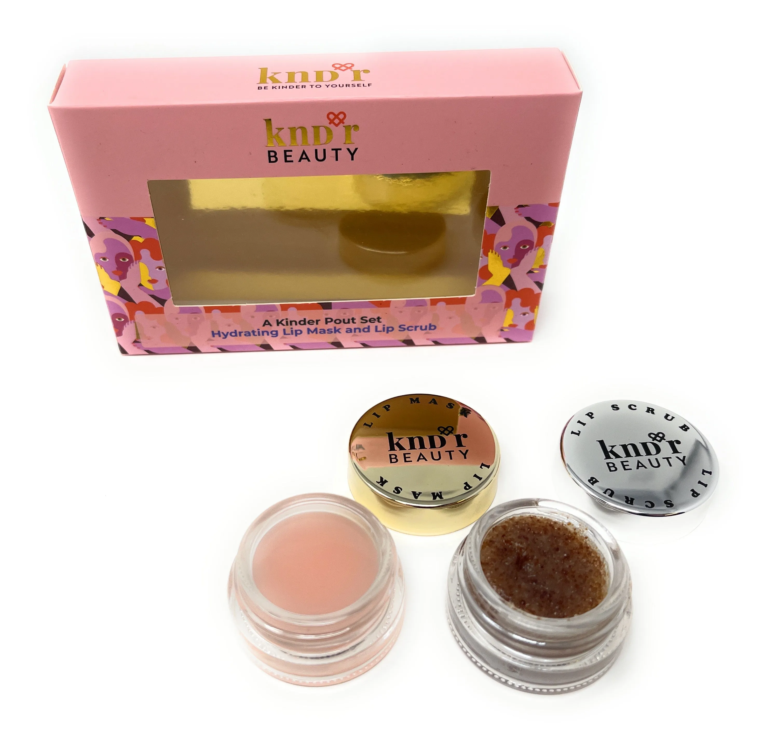 KNDR Beauty Lip Mask and Lip Scrub A Kinder Pout Set