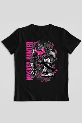 Masked Hunter Graphic Printed T-shirt