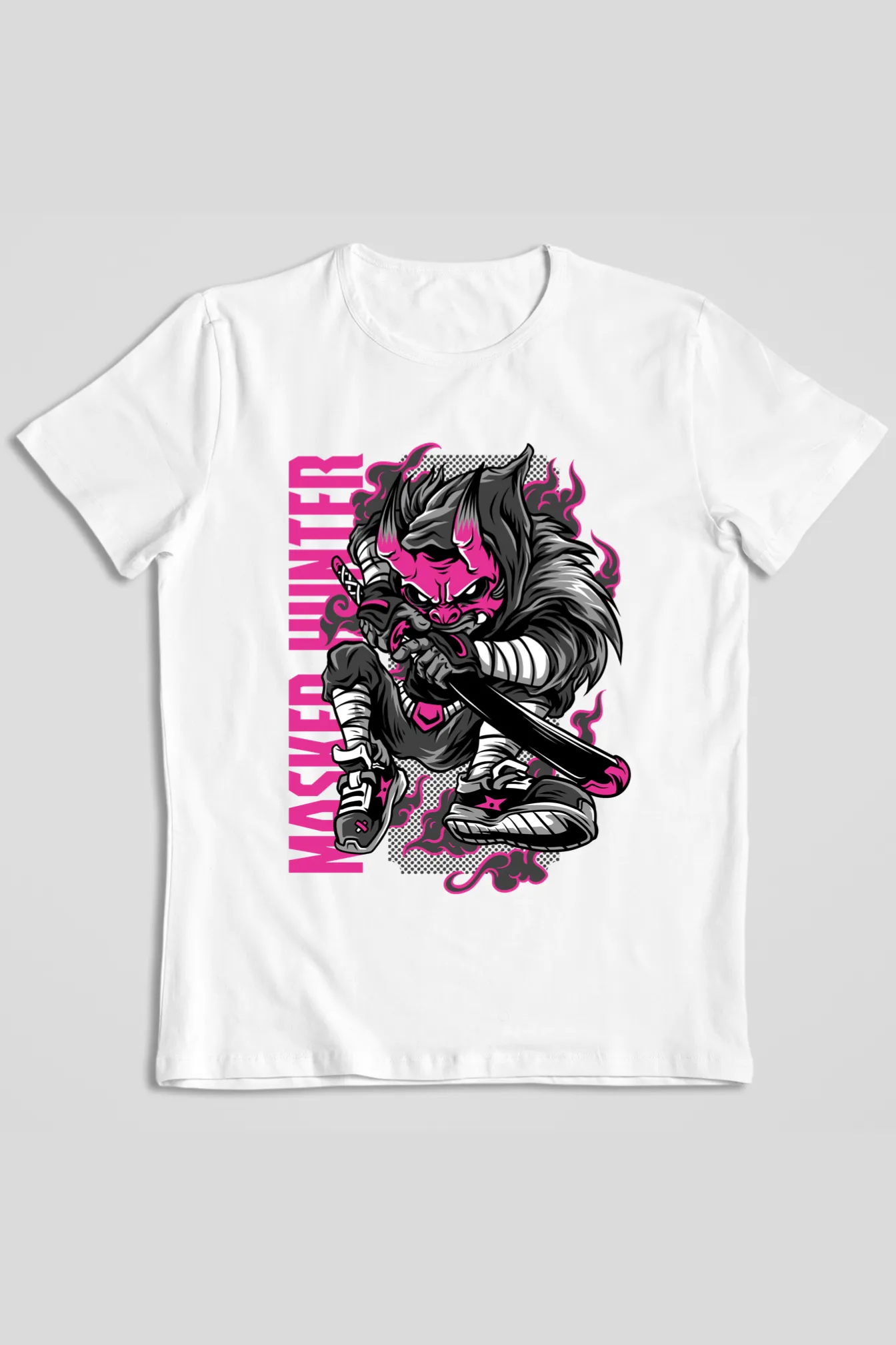 Masked Hunter Graphic Printed T-shirt