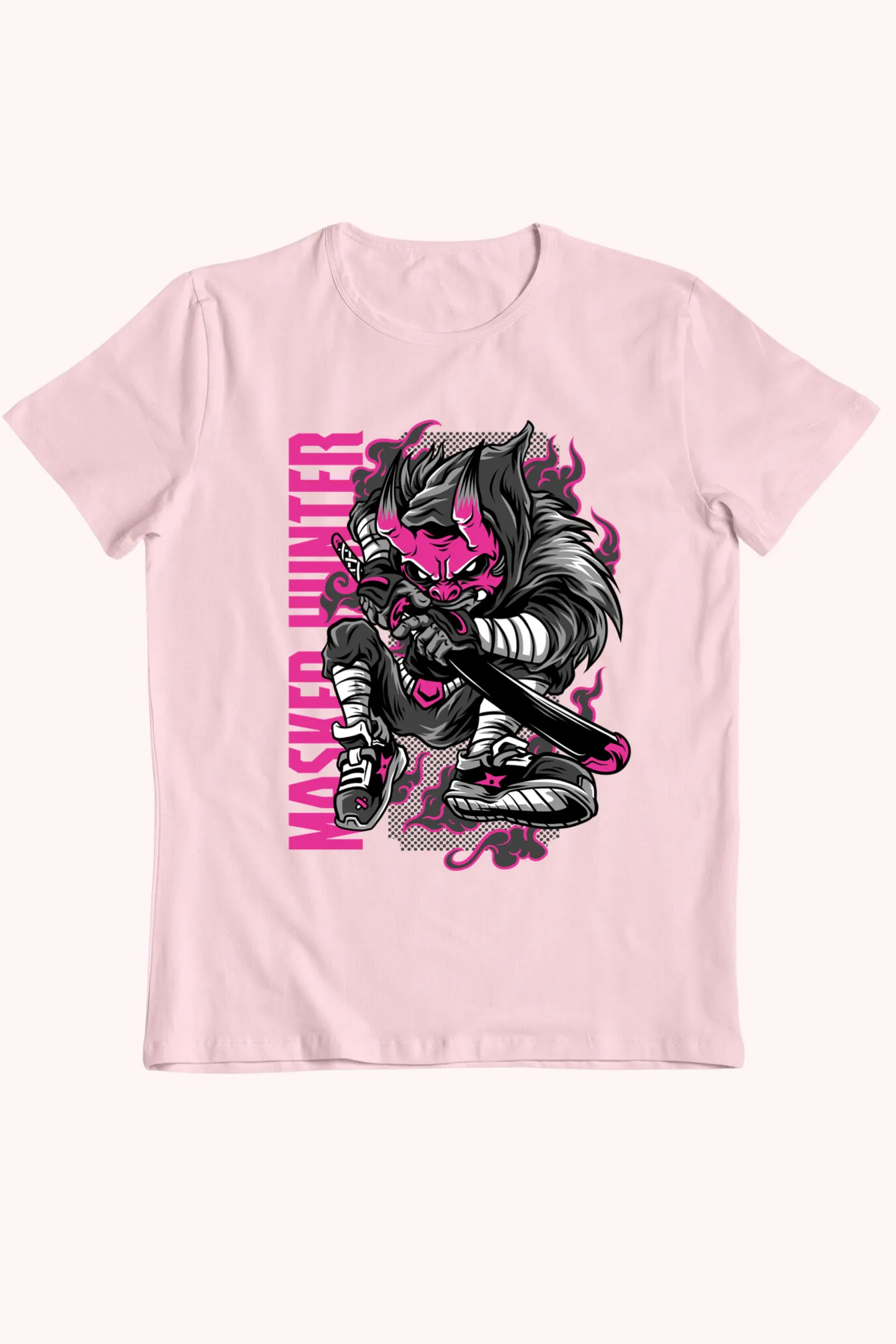 Masked Hunter Graphic Printed T-shirt