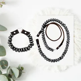 Mental Harmony: Ebony Wood Jewelry Set