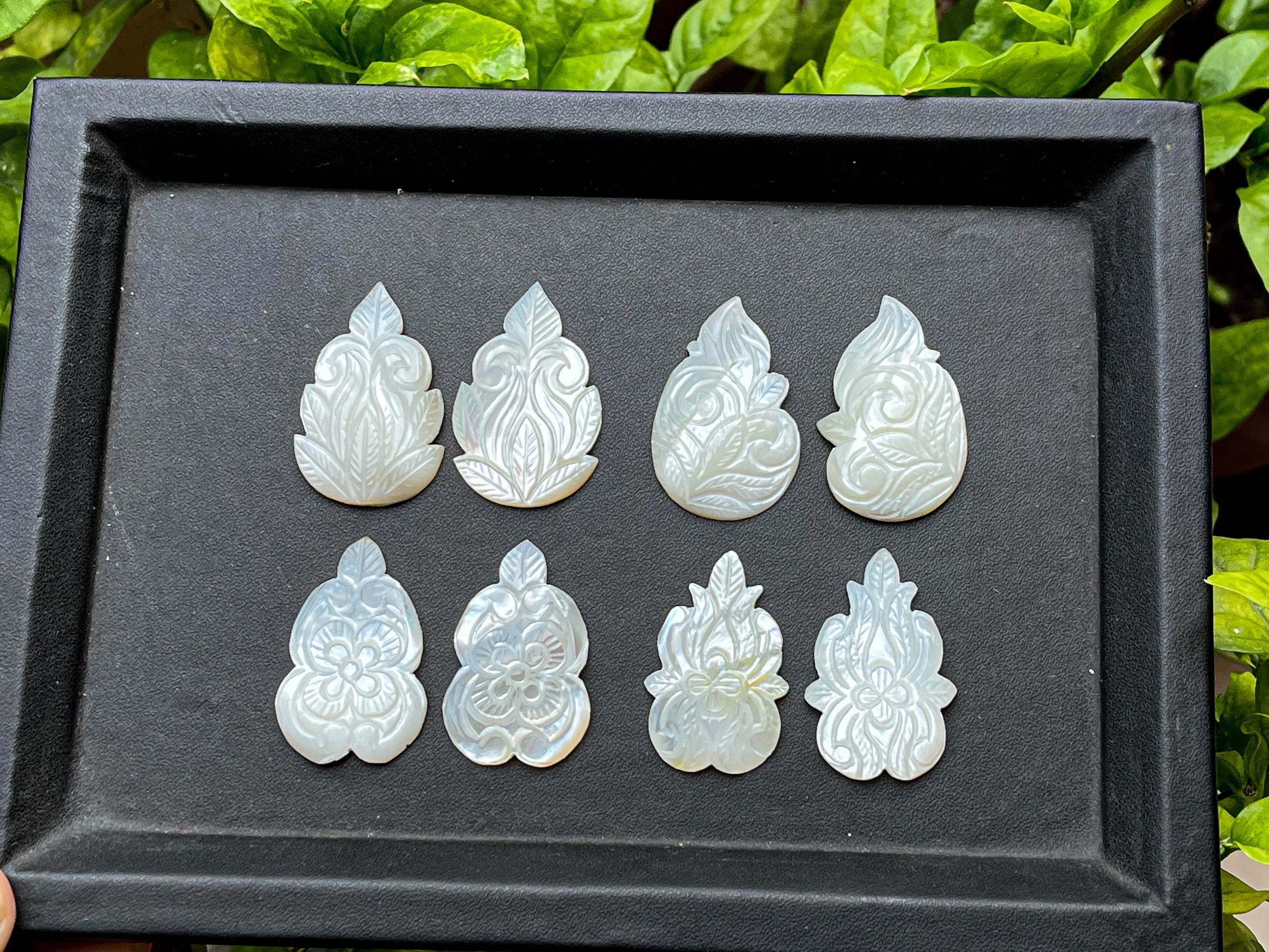 Mother of Pearl Carving Pair Set, Pearl carving