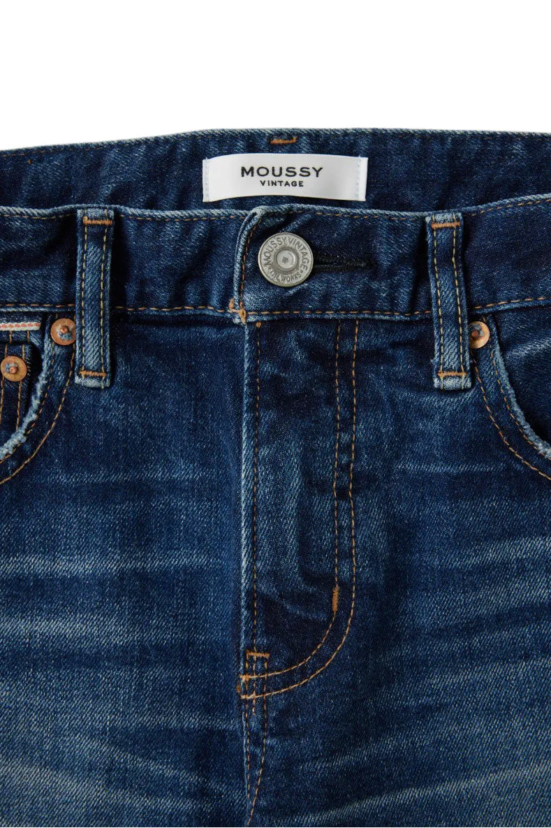 Moussy Denim Douglass Skinny in Dark Blue