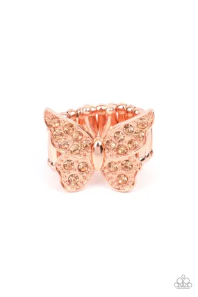 Paparazzi Bona Fide Butterfly - Copper Ring