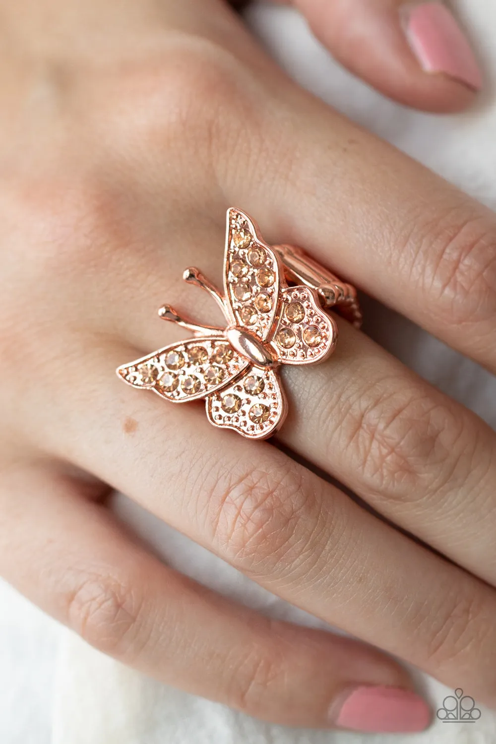 Paparazzi Bona Fide Butterfly - Copper Ring