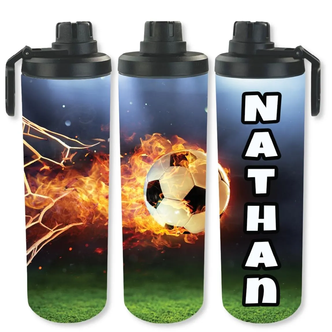 Personalized Full Color Sport Duffel Bag W/ Optional Water Bottle - Soccer