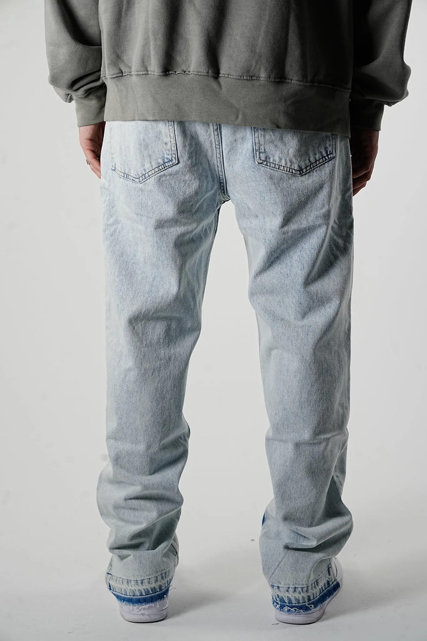 Premium Baggy Fit Destroyed Light Blue Jeans