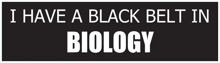 "I Have a Black Belt in Biology" - Bumper Sticker