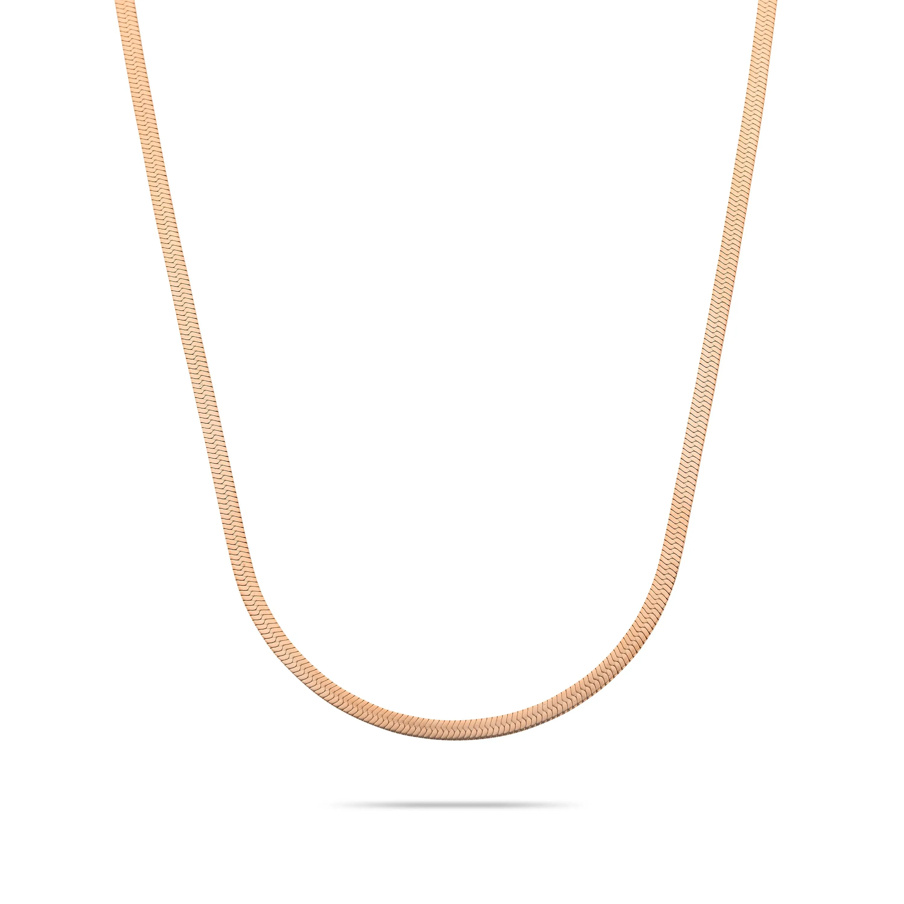 Snake necklace rosé gold