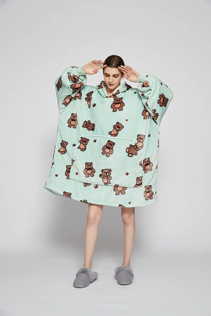 Snuggly™ Oversized Teddy Bear Blanket Hoodie