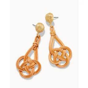 Spartina Woven Knot Earrings - Natural