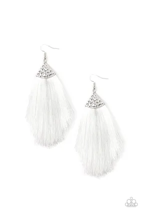 Tassel Tempo White-Earrings