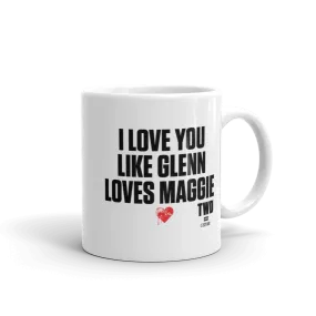 The Walking Dead Glenn Loves Maggie White Mug